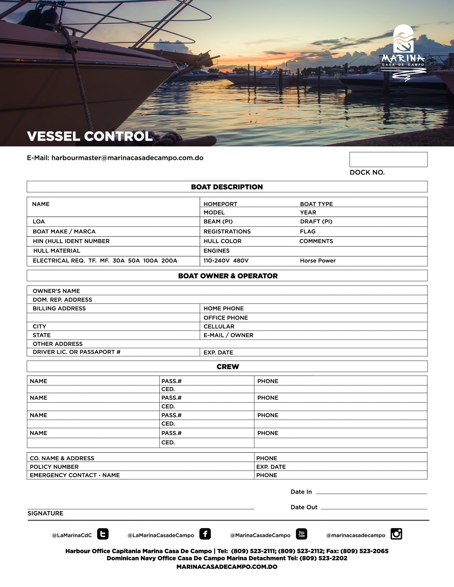 VESSEL CONTROL